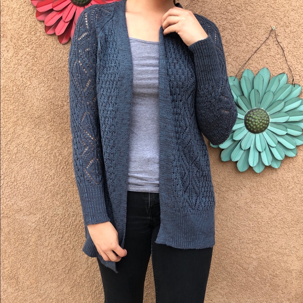 Blue Knit Cardigan